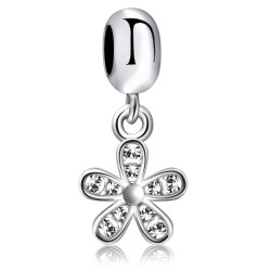Beautiful Charm Flower - Fits All Pandora Bracelet and necklace - Available in Silver and Rosegold Plating