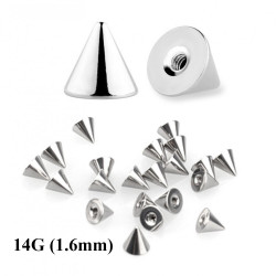 Surgical Steel 316L Cones / Spike 14g (1.6mm) (10pcs)