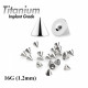 Titanium CONES / SPIKE Body Piercing Jewelry Parts - 2pcs 16g (1.2mm)