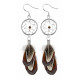 Silver Dreamcatcher Earrings or Pendant with Genuine Stone Beads and Plumage Bird Feathers.