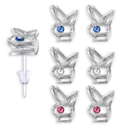 Hypo Allergic Plastic Post Bunny Stud Earrings