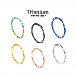 Titanium Open End Ring Nose & Ear Piercing Jewelry - Quality tested by Sheffield Assay Office England