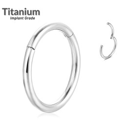 Titanium Hinged Ring Piercing - Opens & Closes Smoothly - Quality tested by Sheffield Assay Office England