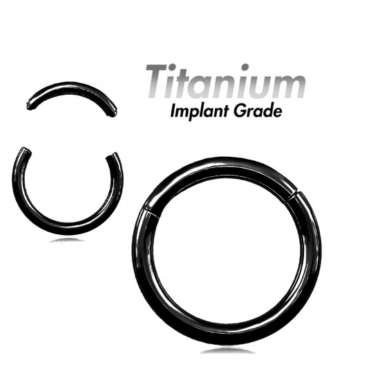 Titanium Segment Ring - Opens & Closes Smoothly - Top Quality Clicker Rings - Quality tested by Sheffield Assay Office England