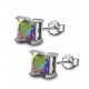 Silver Square Solitaire Stud Earrings - AAA+ CZ Crystals