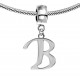 Silver Initials Charm for  Pandora and Troll Bracelet - Fits All Pandora Bracelets - Letters A to Z