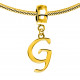 Gold Plated Initials Plain Charm for  Pandora Bracelets - Letters A to Z