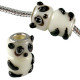Murano Glass Panda Bead Charms - Fits Pandora & Troll Bracelets - Various Colours