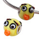 Murano Glass Angry Bird Head Bead Charms - Fits Pandora & Troll Bracelets - Various Colours