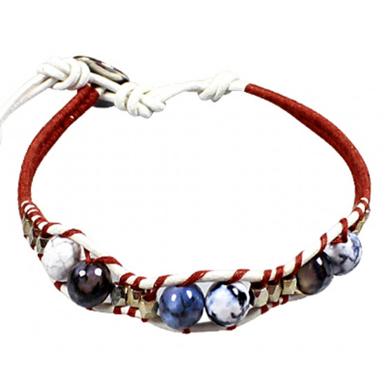 Colourful Handmade Strap Bracelets with Beads - Various Colours