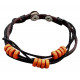 Multi-Strand Leather Bracelet Embellished with Fascinating Beads - Various Colours