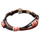 Multi-Strand Leather Bracelet Embellished with Fascinating Beads - Various Colours