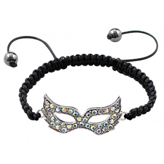 Masquerade Style Bracelet with CZ Crystal Bling Bling Fits Lovely on Any Wrist - Various Colours