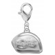 Silver Charm with Spring Lobster Clasp for Easy Attaching to Charm Bracelets and Key Chains - Inscribed Inspirational Words