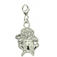 Silver Monkey Charm with Spring Lobster Clasp - Attaches easy to Bracelets - See no Evil - Hear no Evil, -Speak No Evil 