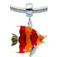 Fish Charm for Pandora Bracelet -  Hand Painted with Enamel