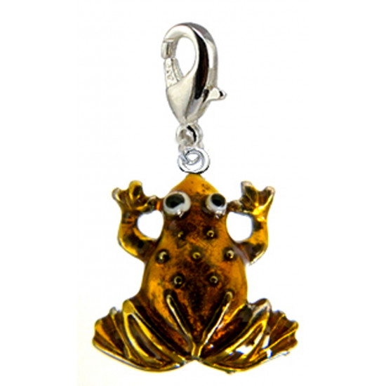 Attachable Frog Charm with Spring Clasp