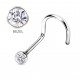 Nose Pins/ Rings & Nose Studs - Surgical Steel 316L - BEZEL SET AAA CZ Crystals - Quality tested by Sheffield Assay Office England