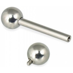 Internally Threaded Surgical Steel 316L STRAIGHT BARBELLS - Quality tested by Sheffield Assay Office England