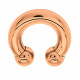 Titanium Horseshoe PA Ring Body Jewelry Piercings - Big Size - Internally Threaded Circular Barbell 00G, 0G, 1G, 2G, 4G, 6G, 8G, 10G, 12G - Quality tested by Sheffield Assay Office England