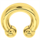 Titanium Horseshoe PA Ring Body Jewelry Piercings - Big Size - Internally Threaded Circular Barbell 00G, 0G, 1G, 2G, 4G, 6G, 8G, 10G, 12G - Quality tested by Sheffield Assay Office England