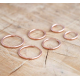 Silver Unisex High Polished Round Hoop Earrings Rosegold Plated - Various Sizes