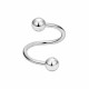 Surgical Steel Spiral Piercing for Ears, Lip, Eyebrows, Nose and Tragus - Various Sizes - Quality tested by Sheffield Assay Office England