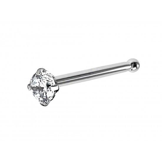Titanium Nose Pin - Nose Stud - AAA Quality Crystals - Quality tested by Sheffield Assay Office England